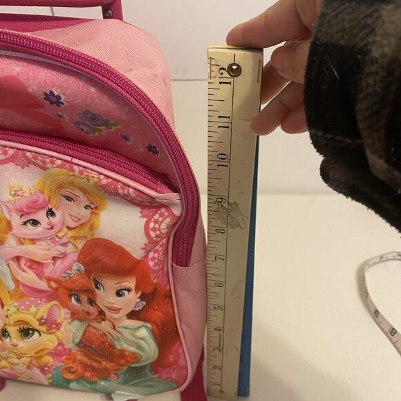 Girl Novelty Disney Princess Mini Suitcase Rolling Backpack 4x12” School Travel - Picture 2 of 13
